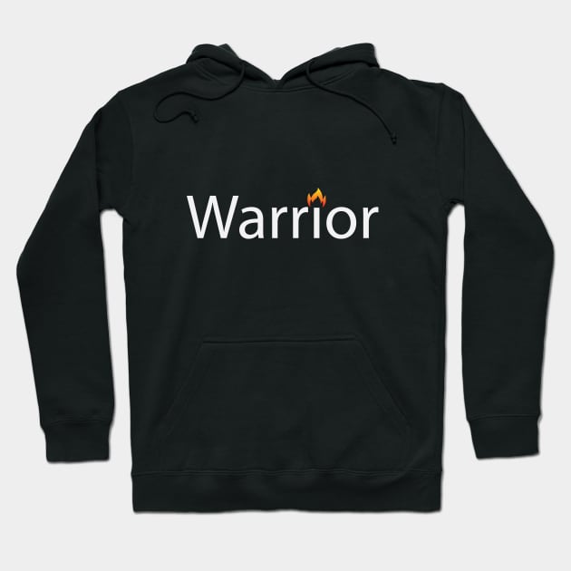 Warrior creative text design Hoodie by BL4CK&WH1TE 